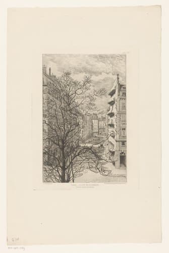 Gezicht op de Rue de la Banque by Alfred Taiée