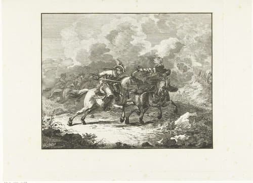 Ruitergevecht by Joannes Bemme