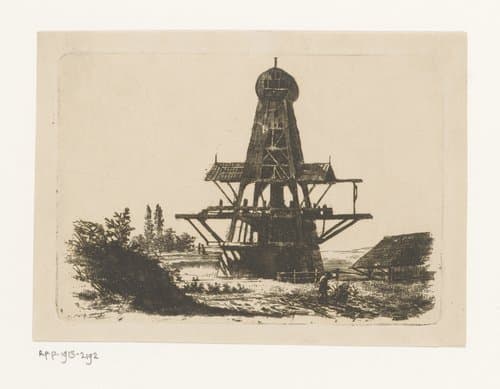 Molen in een landschap