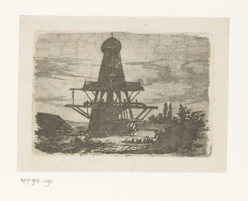 Molen in een landschap