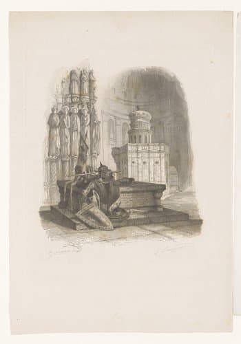 Graftombe van Godfried van Bouillon by Auguste Numans