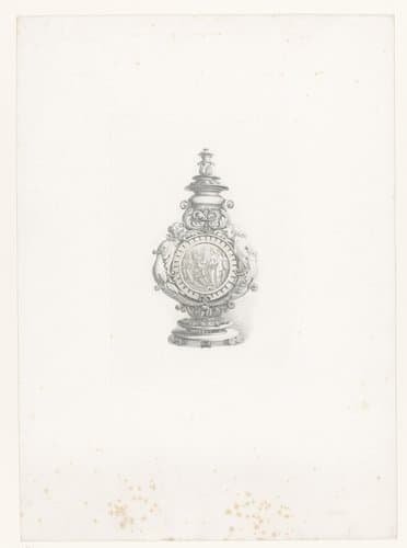Vaas gedecoreerd met een voorstelling van het Parisoordeel by Auguste Numans
