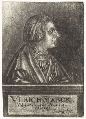 Portret van Ulrich Starck by Johann Friedrich Leonard