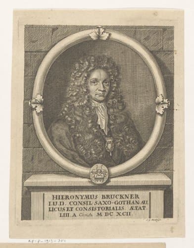 Portret van Hieronymus Brückner (II) by Johann Georg Mentzel