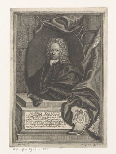 Portret van Johann Fabricius (IV) by Johann Georg Mentzel