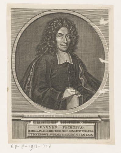 Portret van Johann Fecht by anonymous; Johann Georg Mentzel