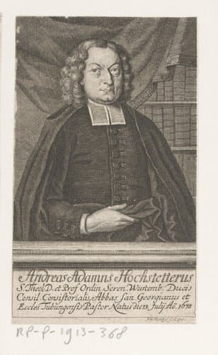 Portret van Andreas Adam Hochstetter by Johann Georg Mentzel