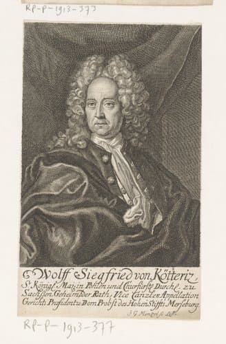 Portret van Wolf Siegfried von Kötteritz by Johann Georg Mentzel