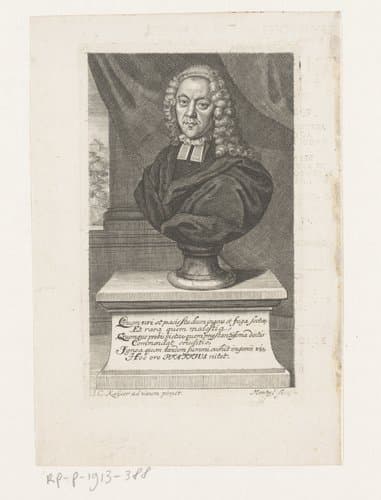 Portret van Johann Christoph Pfaff by Johann Georg Mentzel