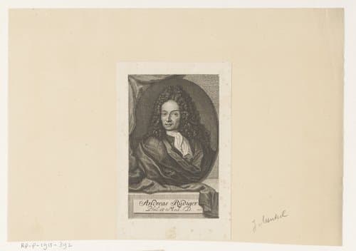 Portret van Andreas Rüdiger by anonymous