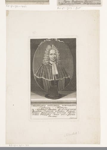 Portret van Christian Gottlieb Schwarz by Wolfgang Philipp Kilian