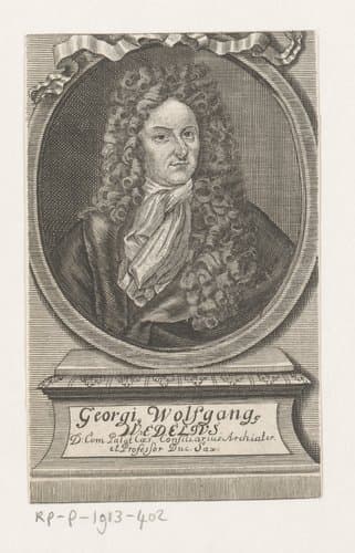 Portret van Georg Wolfgang Wedel by Johann Georg Mentzel