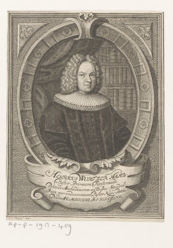 Portret van Heinrich Wurtzer by Johann Georg Mentzel