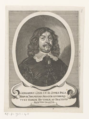 Portret van Gerhard Coch by Peter Aubry (III); Matthäus Merian (I)