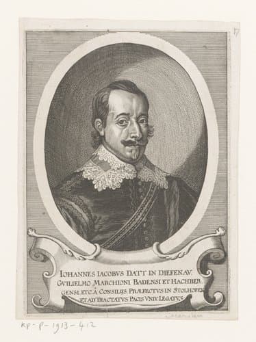 Portret van Johann Jacob Datt von Tiefenau by Matthäus Merian (I)