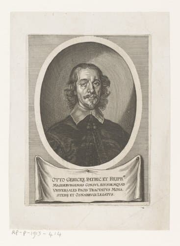 Portret van Otto Guericke by Matthäus Merian (I)