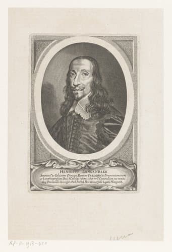 Portret van Heinrich Langenbeck by Matthäus Merian (I)