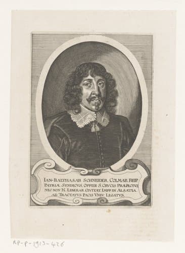 Portret van Johann Balthasar Schneider by Matthäus Merian (I)