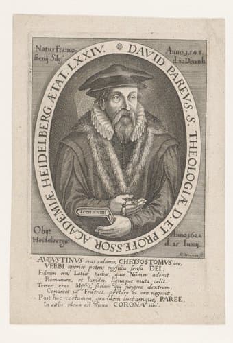 Portret van David Pareus II by Matthäus Merian (I)
