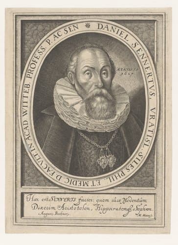 Portret van Daniel Sennert by Matthäus Merian (I)