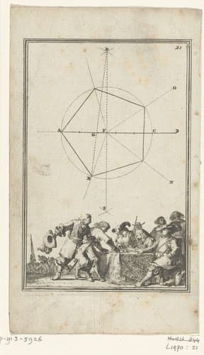 Illustratie voor 'Den Arbeid van Mars' van Allain Manesson Mallet by Romeyn de Hooghe