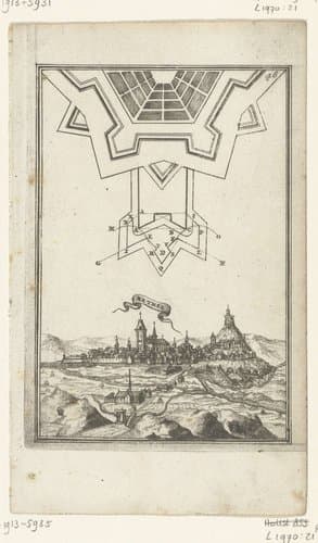 Illustratie voor 'Den Arbeid van Mars' van Allain Manesson Mallet by Romeyn de Hooghe
