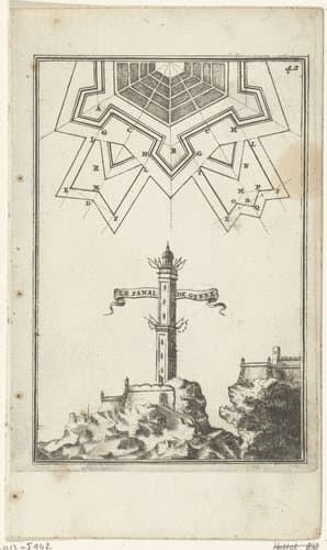 Illustratie voor 'Den Arbeid van Mars' van Allain Manesson Mallet by Romeyn de Hooghe