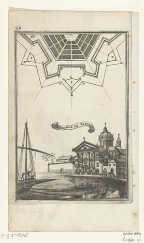 Illustratie voor 'Den Arbeid van Mars' van Allain Manesson Mallet by Romeyn de Hooghe