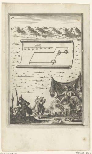 Illustratie voor 'Den Arbeid van Mars' van Allain Manesson Mallet by Romeyn de Hooghe