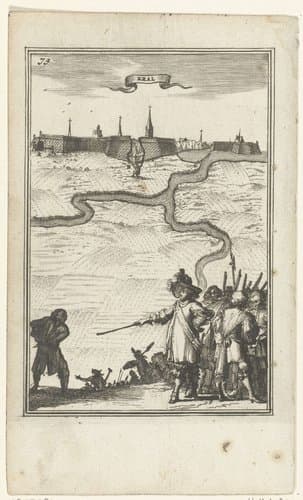 Illustratie voor 'Den Arbeid van Mars' van Allain Manesson Mallet by Romeyn de Hooghe