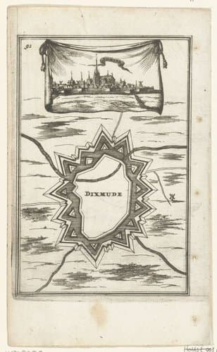 Illustratie voor 'Den Arbeid van Mars' van Allain Manesson Mallet by Romeyn de Hooghe