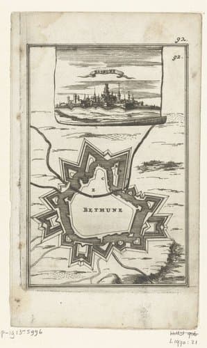 Illustratie voor 'Den Arbeid van Mars' van Allain Manesson Mallet by Romeyn de Hooghe