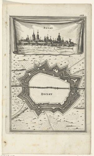 Illustratie voor 'Den Arbeid van Mars' van Allain Manesson Mallet by Romeyn de Hooghe