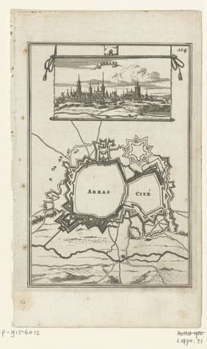 Illustratie voor 'Den Arbeid van Mars' van Allain Manesson Mallet by Romeyn de Hooghe