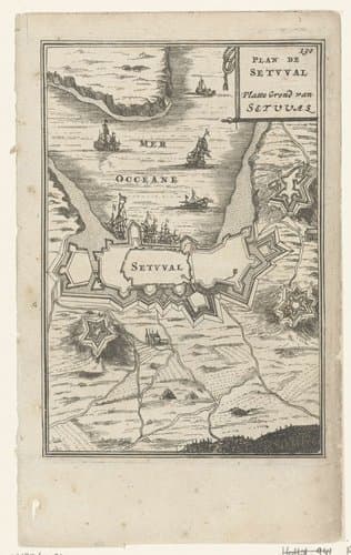 Illustratie voor 'Den Arbeid van Mars' van Allain Manesson Mallet by Romeyn de Hooghe