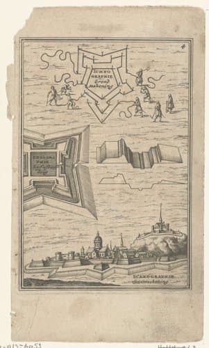 Illustratie voor 'Den Arbeid van Mars' van Allain Manesson Mallet by Romeyn de Hooghe