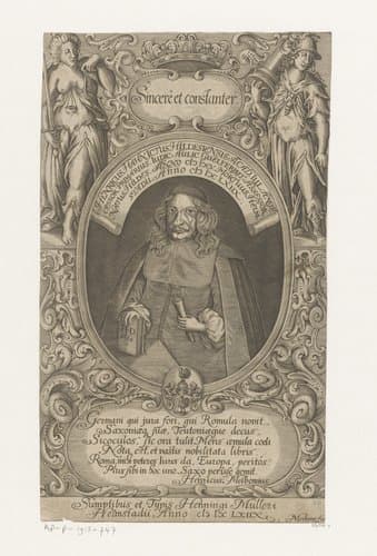 Portret van Hendrich Hahn by P. Mertens