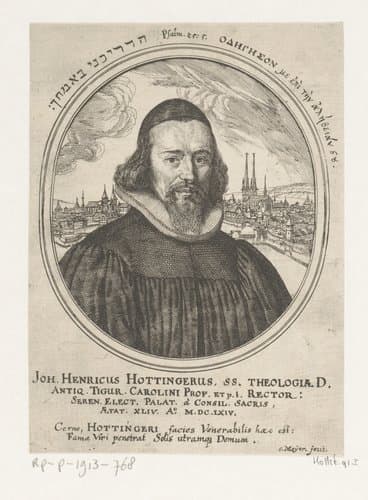 Portret van Johann Heinrich Hottinger by Conrad Meyer