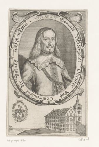 Portret van Konrad Wiederhold by Conrad Meyer