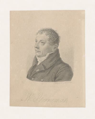 Portret van W. Borneman by J. Meyer (graveur)