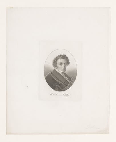 Portret van Wilhelm Müller by Heinrich Meyer