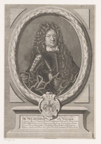 Portret van Nicolaus Ernst von Natzmer by Johann Wilhelm Michaelis