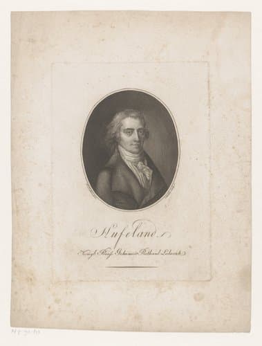 Portret van Christoph Wilhelm von Hufeland by Johann Christian Ernst Müller
