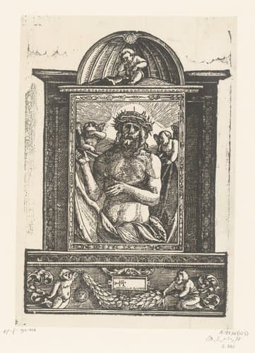 Man van Smarten in een ornamentele omlijsting by anonymous; Hans Schäufelein