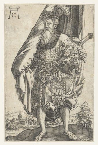 Standaarddrager by Monogrammist AC (16e eeuw)
