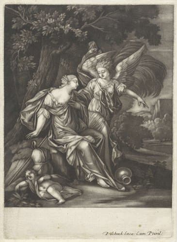 Hagar en Ismaël in de wildernis by anonymous