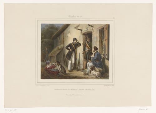 Jagers met geweren by François Grenier