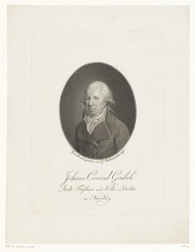 Portret van Johann Conrad Grübel