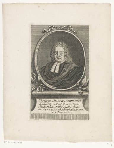 Portret van Christoph Tobias Wiedeburg by Johann Georg Beck