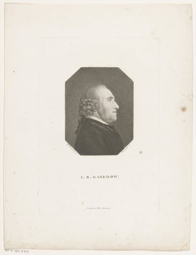Portret van Johann Bernhard Basedow by Friedrich Wilhelm Bollinger